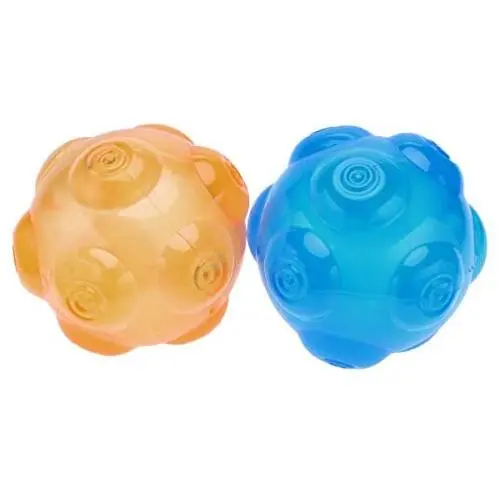 TiaoBug Set of 2 Durable Rubber Interactive Squeak Training Playing Pet Dog Balls Toy TiaoBug Set of 2 Durable Rubber Interactive Squeak Training Playing Pet Dog Balls Toy