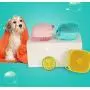 yimea Pet Grooming Brush Bath Brush- Pet Massage Brush Shampoo Dispenser-Soft Silicone Brush Rubber Bristle for Dogs and Cats Shower Grooming