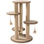 Prevue Pet Products 7150 Kitty Power Paws Multi-Platform Posts with Tassels Cat Scratcher, Natural