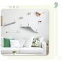 Scurrty Handcrafted Cat Wall Shelf Set Cat Hammock Cat Perch Wooden Scratching Post Step Modern Cat Wall Furniture
