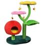 Cute Cat Tree, Pumpkin Condo, Soft and Spacious Flower Perch, Sisal Scratching Posts, Dangling Bee Toys, for Kitten Play and Sleep