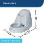 PetSafe Drinkwell Platinum or Platinum LED Pet Fountains, Best for Cats and Small to Medium Dogs, Fresh Filtered Water Dispenser, LED Light for Nighttime Visibility, 168 Oz Capacity