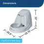 PetSafe Drinkwell Platinum or Platinum LED Pet Fountains, Best for Cats and Small to Medium Dogs, Fresh Filtered Water Dispenser, LED Light for Nighttime Visibility, 168 Oz Capacity