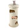 Cat Tower Condo, Cat Tree Furniture Kitten Play House Flannel-Covered Cat Tree Barrel Sturdy and Stable Cat Tree Play Tower