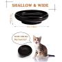 omSaf Cat Food Water Bowl, Wide Shallow Ceramic Cat Dish, Non Spill Pet Bowl, 10oz