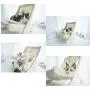 Large Cat Hammock Sturdy Chair Cat Bed with Scratching Pad and Hang Ball Toys, Hanging Soft Pet Bed for Kitten Ferret Pubby,Self Warming Cat Bed Cushion