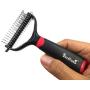 Imilive Dog & Cat Grooming Dematting Rake Comb Brush for mat with 2 Sided Undercoat Rake for Easy Mats Remover & Tangle & Knot Removal Easy Pet Grooming