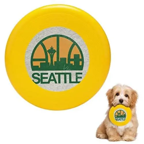 Pet Frisbee Flying Disc Dog Toy - Multifunction Defunct Seattle Supersonics Skyline Pet Frisbee Flying Disc Dog Toy - Multifunction Defunct Seattle Supersonics Skyline