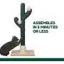 PetnPurr Handmade Cactus Cat Scratching Post for Large and Multiple Cats – Designed for Vertical Scratch, Stretch and Climb