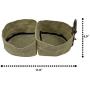 Hide & Drink, Travel Food & Water Double Dog Bowl, Portable Roll Up Heavy Duty Accessories for Pet Lovers Handmade :: Waxed Canvas
