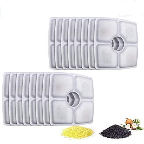Pet Fountain Filters Replacement for 84oz/2.5L Automatic Cat Water Fountain Dog Water Dispenser, Ion Exchange Resin and Coconut Activated Carbon Replacement Filter For Cat&Dog Water Fountain (16 pack) Pet Fountain Filters Replacement for 84oz/2.5L Automatic Cat Water Fountain Dog Water Dispenser, Ion Exchange Resin and Coconut Activated Carbon Replacement Filter For Cat&Dog Water Fountain (16 pack)