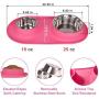Dog Bowls Stainless Steel, Collapsible Dog Bowl with No Spill Non-Skid Silicone Mat Set, Three Feeder Food Water Bowl for Small Medium Large Dogs, Puppies, Cats and Pets, Pack of 3
