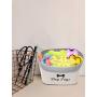 Geyecete Cotton Rope Dog Toy Basket with Handle for Toy Storage Blanket Storage Natural Woven Basket Pet Toy Storage Boxes