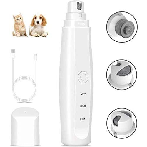 Lnicez Dog Nail Grinder Pet Electric Paw Trimmer Clipper Small Medium Large Dogs Cats Portable & Rechargeable Gentle Painless Paws Grooming Trimming Shaping Smoothing