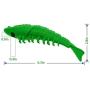 WeTest 2 Pack Natural Rubber Interactive Cat Toothbrush Catnip Toys - Refillable Catnip Shrimp Shape Pet Cleaning Chew Toothbrush Toy（Green） (LJ-ZXS-120203)