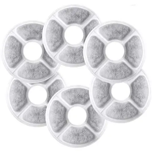 6 Pack Cat Fountain Filters, Replacement Filters for 2L Automatic Pet Fountain Cat Water Fountain Dog Water Dispenser 6 Pack Cat Fountain Filters, Replacement Filters for 2L Automatic Pet Fountain Cat Water Fountain Dog Water Dispenser