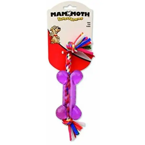 Mammoth Cloth Rope with TPR Bone Toy, Small Mammoth Cloth Rope with TPR Bone Toy, Small