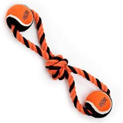 Pet Goods Manufacturing Oklahoma State Cowboys Double Ball with Dog Toy Rope