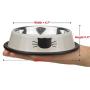 Ureverbasic Cat Bowls Pet Bowl Cat Food Water Bowl with Rubber Base Small Pet Bowl Cat Feeding Bowls Set of 2 (Grey)
