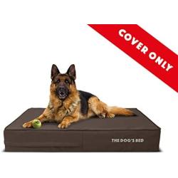 Replacement Outer Cover ONLY (Outer Cover ONLY - NO Bed, NO Waterproof Inner) for The Dogs Bed, Washable Quality Oxford Fabric, Large (Brown with Brown Trim)