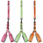 CHBORLESS Reflective Pet Dog Harness and Leash Set Wide Thick Comfortable Neck Chest Strap Padded Cotton Handle Nylon Dog Leash