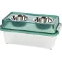IRIS USA, Inc. Elevated Feeder with Airtight Storage, Medium, Green/Clear FS-M