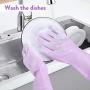 2 Pairs Magic Silicone Gloves, Pet Grooming Gloves Hair Removal, Dogs & Cats Bath Scrubber with High Density Teeth Cleaning Gloves, Reusable Kitchen Dishwashing Gloves