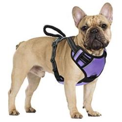 Pawaboo Dog Harness, No Pull Pet Vest Harness Adjustable Reflective Oxford Soft Padded Easy Control Handle for Outdoor Walking, Suitable for Small, Medium, Large Dogs