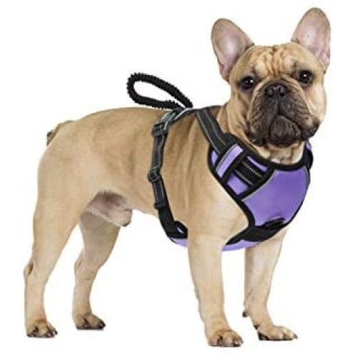 Pawaboo Dog Harness, No Pull Pet Vest Harness Adjustable Reflective Oxford Soft Padded Easy Control Handle for Outdoor Walking, Suitable for Small, Medium, Large Dogs