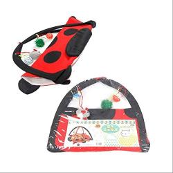 FairOnly Convenient Life Beetle Shape Print Pet Tent Toy with Balls for Cat Climing Playing