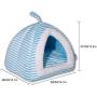 Uheng Dogs Cats Tent Bed, Soft Warm Foldable Washable Cozy Plush Cotton Pets House Cave Sleeping Bag Nest Home Padded Lounge Sofa Cushion Bolster Mat Basket Cuddler for Small Medium Large Dogs