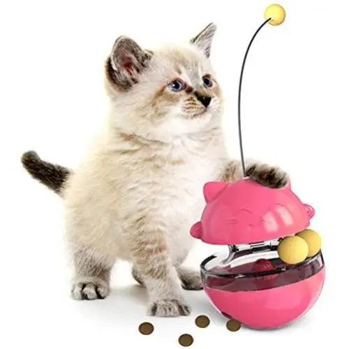 WLHOPE Cat Tumbler Toy Ball Tumbler Funny Cat Toy Interactive with Puzzle Chasing Playing Eating Slow Food Feeder Suitable for Various Cat Entertainment Activities (Magenta) WLHOPE Cat Tumbler Toy Ball Tumbler Funny Cat Toy Interactive with Puzzle Chasing Playing Eating Slow Food Feeder Suitable for Various Cat Entertainment Activities (Magenta)