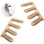Purelemon Pet Wood Cat Climber Floating Cat Wall-Mounted Cat Play Furniture Cat Steps Cat Scratching Post Pet Stair Steps Cat Climbing Shelf Cat Stair Ladder - Solid Wood with Sisal Rope