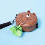 ODD PET Line Friends - Dog Poop Bag Holder – Dispenser – Hangs to Any Leash – Perfect Size & Design