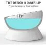 Y YHY Ceramic Raised Cat Food Water Bowl, 15 Ounce Slanted Cat Bowl, Tilt Angle Protect Cats Spine, Stress Free, Backflow Prevention, Gift for Cat, Cat Dish, White Y YHY Ceramic Raised Cat Food Water Bowl, 15 Ounce Slanted Cat Bowl, Tilt Angle Protect Cats Spine, Stress Free, Backflow Prevention, Gift for Cat, Cat Dish, White