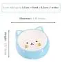 Ceramic Cat Bowl, Shallow Cat Food Bowls, Non Slip Cat Slow Feeding Bowls, Wide Cat Dish, Cat Food Bowl for Relief of Whisker Fatigue Pet Food & Water Bowls (Blue)