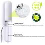 senyouth Dog Water Bottle, 420ml White Double Leakproof Portable Pet Water Bottle | with Bowl Detachable Rotatable Clamshell Wide Sink | Food Grade Silicone | Walking and Travel Drinking Dispenser