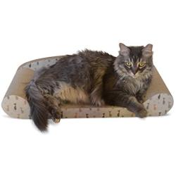 Feline Be Mine Cat Scratcher Cardboard Bed Scratching Pad Sofa Couch Corrugated Cardboard Kitten Lounge with Catnip