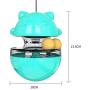 esonmus Cat Tumbler Toys, Cat Slow Feeder Toy Tumbler Shaped Food Dispensing Cat Interactive Toy Pet Treat Ball with Teasing Wand-Blue