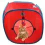 emours Flexible Pop Out Cat Kitty Play Cube Expandable Play Tunnel Cat Toys,with 4 Balls, Red emours Flexible Pop Out Cat Kitty Play Cube Expandable Play Tunnel Cat Toys,with 4 Balls, Red