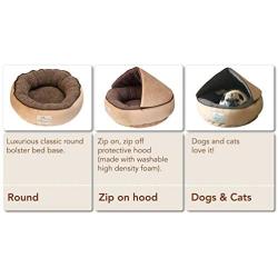 Floppy Ears Design Microfiber and Fleece Hooded Pet Bed