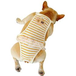 ROZKITCH Dog Cotton Sanitary Pantie with Adjustable Strap Suspender Physiological Pants Pet Underwear Diaper Jumpsuit for Girl Dog Teddy Young Corgi French Bulldog Puppy