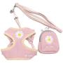 Pet Vest Harness with Leash for Puppy Dog and Cat,Matching Food Bag for Outdoor Walking or Hiking,Soft/Cosy Mesh for Small Dog Puppy Pets