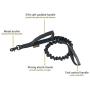 EXCELLENT ELITE SPANKER Military Bungee Dog Leash Elastic Leads Rope with 2 Padded Control Handle for Medium and Small Dogs