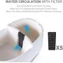 Dog Water Dispenser, Cat Drinking Fountain Pet Fountain with 2.5L (0.66GAL) Capacity, 5Pcs Carbon Filter,Ultra Quiet, Safe and Energysaving Water Bowl for Dogs Cats Birds