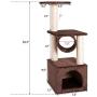 Waful 36'' Solid Cute Sisal Rope Plush Cat Climb Tree Cat Tower