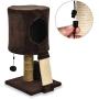 Amazon Basics Cat Tree Tower With Perch Condo - 12 x 12 x 20 Inches, Dark Brown