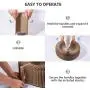 eecoo Cat Cardboard Scratcher,Round Cardboard Cat Bed Collapsible Cat Cardboard Lounge Bed with Toy Bell Ball and Catnip 3-in-1 Functional Corrugated eecoo Cat Cardboard Scratcher,Round Cardboard Cat Bed Collapsible Cat Cardboard Lounge Bed with Toy Bell Ball and Catnip 3-in-1 Functional Corrugated
