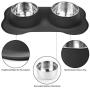 URPOWER Dog Bowls Stainless Steel Dog Bowl with No Spill Dog Food Bowl Non-Slip Silicone Mat Feeder Bowls Pet Bowl for Puppy Small Medium Dogs Cats and Pets