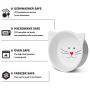 Y YHY Cat Food Bowls, Raised Cat Bowls for Food and Water, Ceramic Cat Bowls Elevated, Cat Dishes for Cat or Small Dogs,12 Ounces, Cute Cat Design, Dishwasher Safe